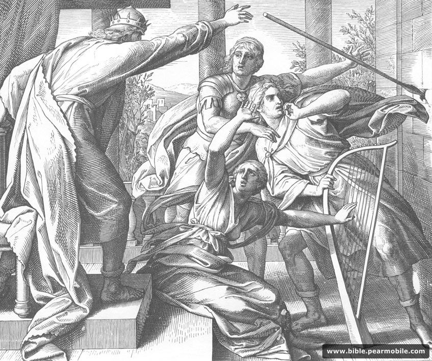 1 Samuelsboken 19:10 - Saul Tries to Kill David